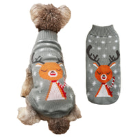 HKM-535507 Knitted Gray Deer Sweater for Pets in Various Sizes