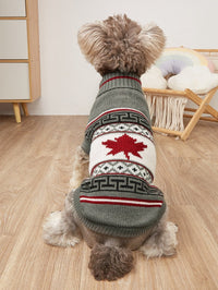 HKM-535507 Knitted Gray Deer Sweater for Pets in Various Sizes