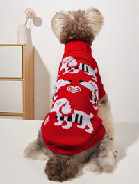 HKM-535507 Knitted Gray Deer Sweater for Pets in Various Sizes
