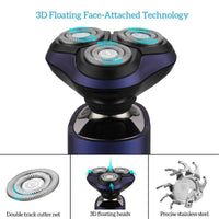 HKM-282259 Rechargeable Multifunctional Floating Electric Shaver with LCD Display and Whole Body Washing Capability