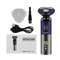 HKM-282259 Rechargeable Multifunctional Floating Electric Shaver with LCD Display and Whole Body Washing Capability