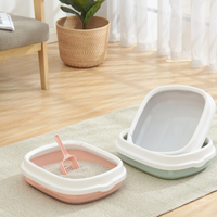 HKM-295379 Semi-Enclosed Cat Litter Box with Deodorizing Features