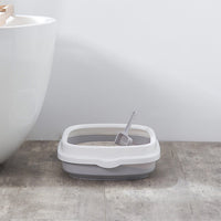 HKM-295379 Semi-Enclosed Cat Litter Box with Deodorizing Features