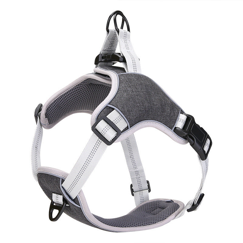HKM-835667 Adjustable Reflective Pet Harness for Enhanced Safety and Comfort