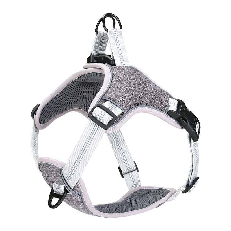 HKM-835667 Adjustable Reflective Pet Harness for Enhanced Safety and Comfort