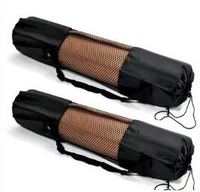 HKM-280083 Black Mesh Yoga Bag – Portable Nylon Pilates Carrier with Adjustable Strap, Washable and Ideal for Yoga Essentials (Mat Not Included)