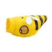 HKM-911763 Warmly Dog Coat with Turtleneck for Cold Weather, Cute Bee Design, Polyester and Velvet, Sizes XS-XL