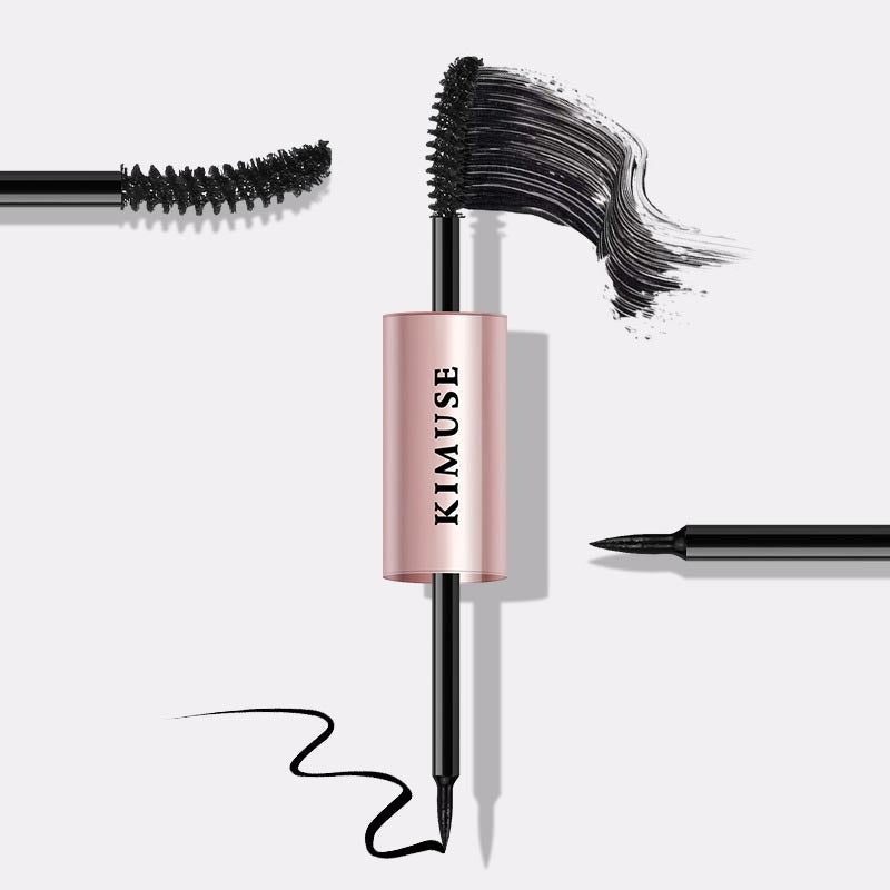 HKM-190035 Dual-Ended Long-Lasting Waterproof Liquid Eyeliner and Mascara in Black