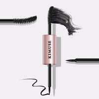 HKM-190035 Dual-Ended Long-Lasting Waterproof Liquid Eyeliner and Mascara in Black