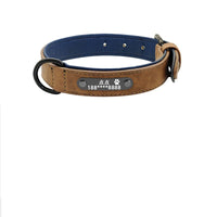 HKM-965907 Customizable Microfiber Leather and Genuine Leather Dog Collars for Small to Large Dogs
