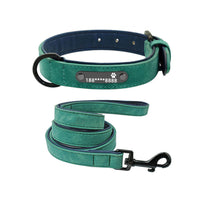 HKM-965907 Customizable Microfiber Leather and Genuine Leather Dog Collars for Small to Large Dogs