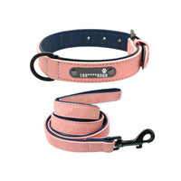 HKM-965907 Customizable Microfiber Leather and Genuine Leather Dog Collars for Small to Large Dogs