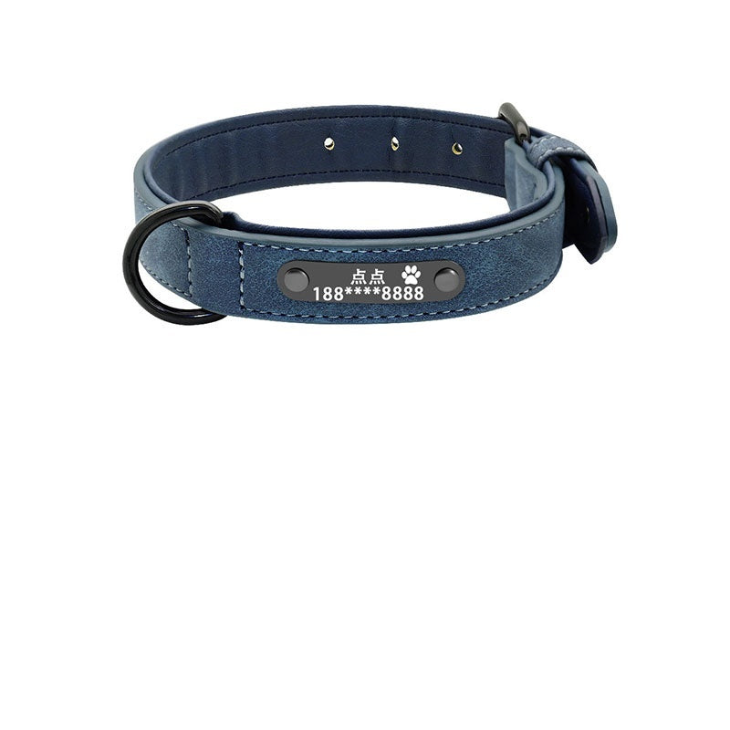 HKM-965907 Customizable Microfiber Leather and Genuine Leather Dog Collars for Small to Large Dogs