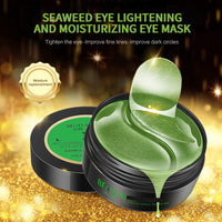 HKM-290323 Golden Algae Elastic Eye Masks - 60 Patches for Moisturizing and Refreshing Care