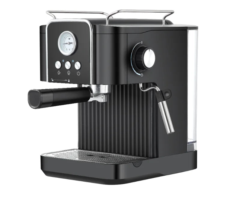 KTX-280787 Italian Semi-Automatic Espresso Machine for Home Use, Stainless Steel Cappuccino Maker, 15-20 Bar Pressure
