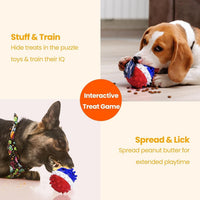 HKM-880275 Durable Squeaky Dog Chew Toy for Medium and Large Breeds - Treat Dispenser for Dental Health and Boredom Relief