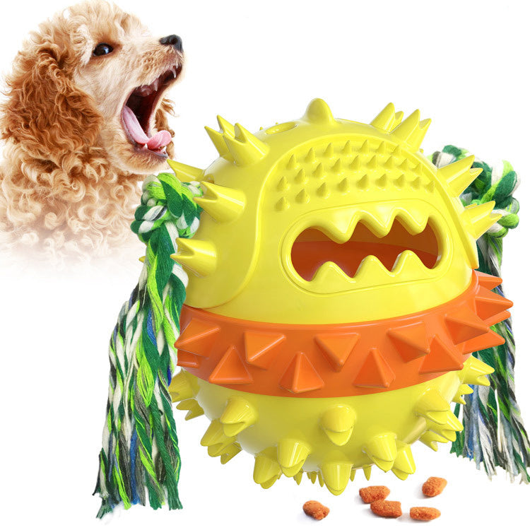 HKM-880275 Durable Squeaky Dog Chew Toy for Medium and Large Breeds - Treat Dispenser for Dental Health and Boredom Relief