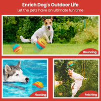 HKM-880275 Durable Squeaky Dog Chew Toy for Medium and Large Breeds - Treat Dispenser for Dental Health and Boredom Relief