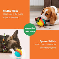 HKM-880275 Durable Squeaky Dog Chew Toy for Medium and Large Breeds - Treat Dispenser for Dental Health and Boredom Relief