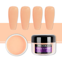 HKM-755091 Nude Color Carved Powder Nail Art Set - 15g Bottles, 9 Unique Shades