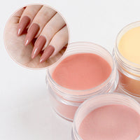 HKM-755091 Nude Color Carved Powder Nail Art Set - 15g Bottles, 9 Unique Shades