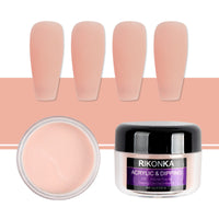 HKM-755091 Nude Color Carved Powder Nail Art Set - 15g Bottles, 9 Unique Shades