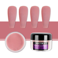 HKM-755091 Nude Color Carved Powder Nail Art Set - 15g Bottles, 9 Unique Shades