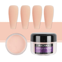 HKM-755091 Nude Color Carved Powder Nail Art Set - 15g Bottles, 9 Unique Shades