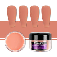 HKM-755091 Nude Color Carved Powder Nail Art Set - 15g Bottles, 9 Unique Shades