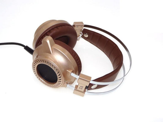 KTX-459027 Wired Dual Steel Bow Gaming Headphones with USB Plug and Microphone