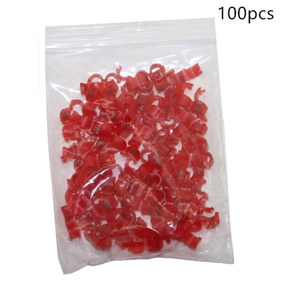 JMT-088010 Bird Foot Clip Rings - Plastic Split Rings in Various Sizes and Colors, 2.7mm to 5mm, Pack of 100