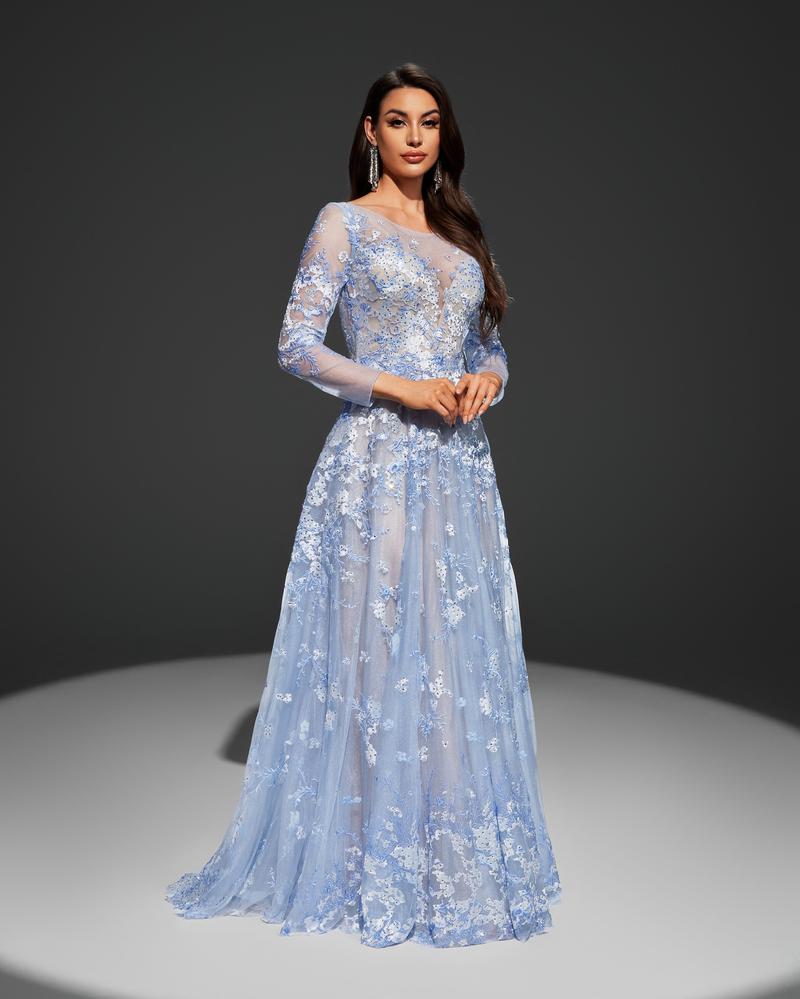 HKM-381203 Sophisticated Blue Dress EZ25036 for Formal Events