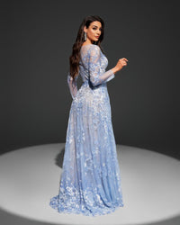 HKM-381203 Sophisticated Blue Dress EZ25036 for Formal Events