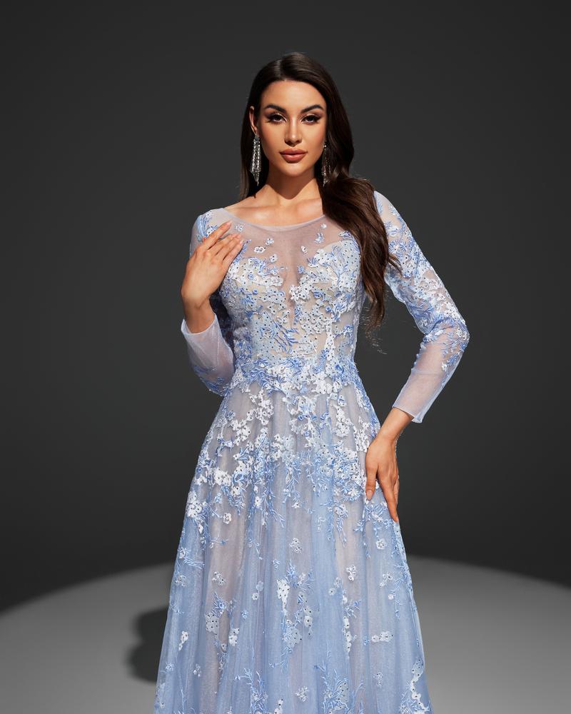 HKM-381203 Sophisticated Blue Dress EZ25036 for Formal Events