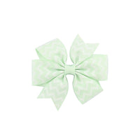 HKM-429971 Handmade V-Ribbed Striped Bow Duckbill Hair Clip for Kids