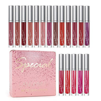 HKM-320787 18-Piece Matte Velvet Lip Gloss Set for All-Day Color and Shine