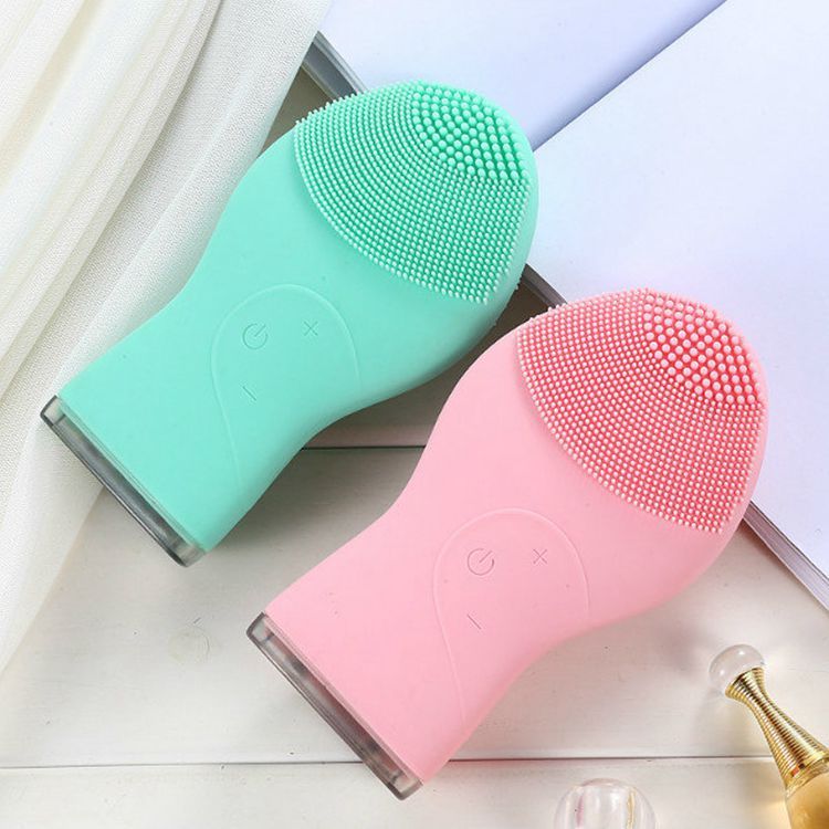 HKM-262355 Ultrasonic Waterproof Silicone Facial Cleanser with 3 Vibration Settings