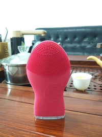HKM-262355 Ultrasonic Waterproof Silicone Facial Cleanser with 3 Vibration Settings