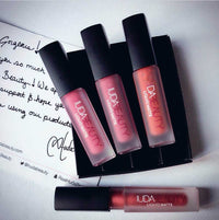 HKM-841939 Mini Lip Glaze Set - 4 Vibrant Shades with Vitamin Enrichment for All Skin Types