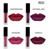 HKM-841939 Mini Lip Glaze Set - 4 Vibrant Shades with Vitamin Enrichment for All Skin Types