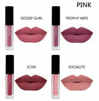 HKM-841939 Mini Lip Glaze Set - 4 Vibrant Shades with Vitamin Enrichment for All Skin Types