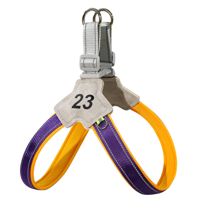 HKM-995219 Adjustable Reflective Chest Harness for Small to Medium Dogs, Comfortable Fit with Soft Buckle