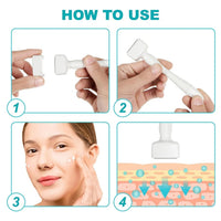 HKM-277651 Electric Microneedle Derma Roller Pen with 15 Replacement Cartridges – 6 Speed Microneedling Device for Skincare
