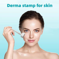 HKM-277651 Electric Microneedle Derma Roller Pen with 15 Replacement Cartridges – 6 Speed Microneedling Device for Skincare