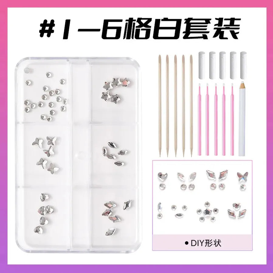 JMT-089866 3D Crystal Diamond Tooth Gem Kit for Custom Teeth Jewelry - Various Shapes and Colors