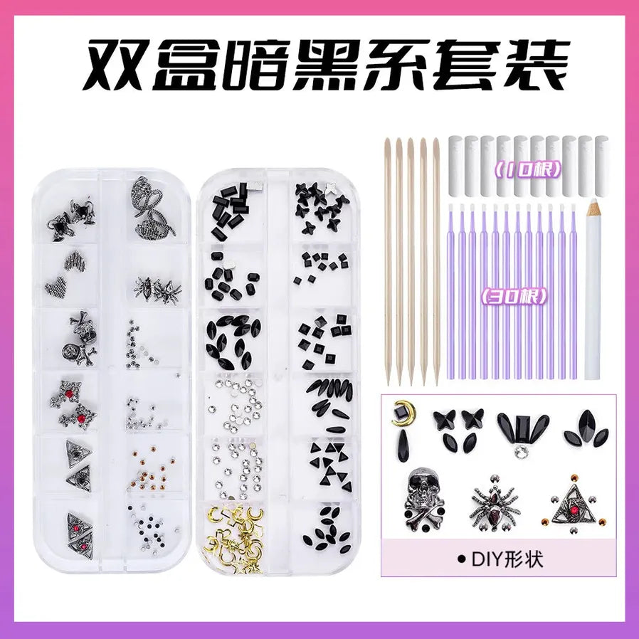 JMT-089866 3D Crystal Diamond Tooth Gem Kit for Custom Teeth Jewelry - Various Shapes and Colors