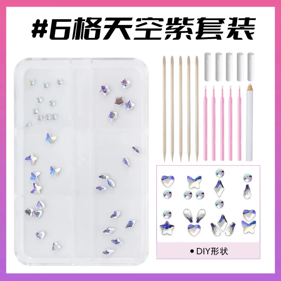 JMT-089866 3D Crystal Diamond Tooth Gem Kit for Custom Teeth Jewelry - Various Shapes and Colors