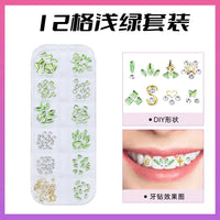 HKM-997971 3D Crystal Diamond Tooth Gem Kit for Custom Teeth Jewelry - Various Shapes and Colors