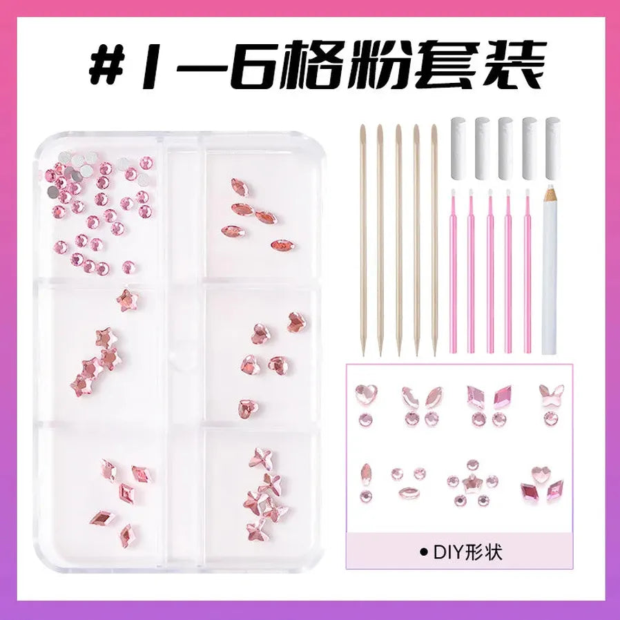 JMT-089866 3D Crystal Diamond Tooth Gem Kit for Custom Teeth Jewelry - Various Shapes and Colors