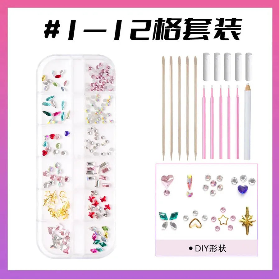 JMT-089866 3D Crystal Diamond Tooth Gem Kit for Custom Teeth Jewelry - Various Shapes and Colors